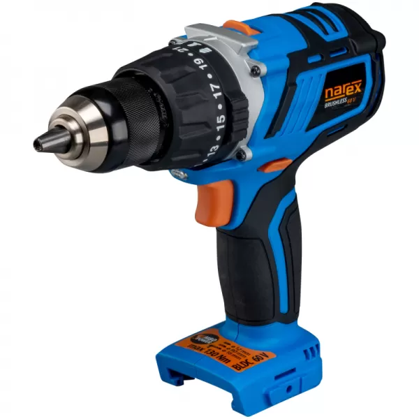 Aku bezuhlíková příklepová vrtačka/šroubovák 60V, bez aku Narex 65405314
