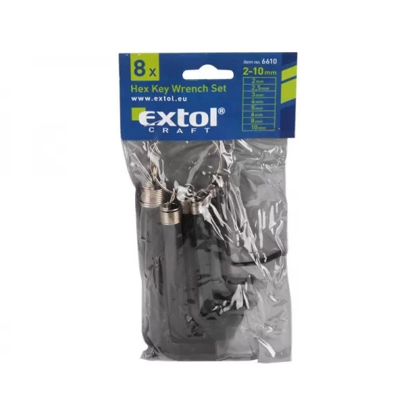 Klíče imbusové sada 8ks 2-10mm EXTOL CRAFT 6610