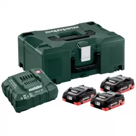 Basic-Set LiHD Metabo 3 akumulátorů 18 V/3 x 4,0 Ah + nabíječka ASC 30-36 V + kufr