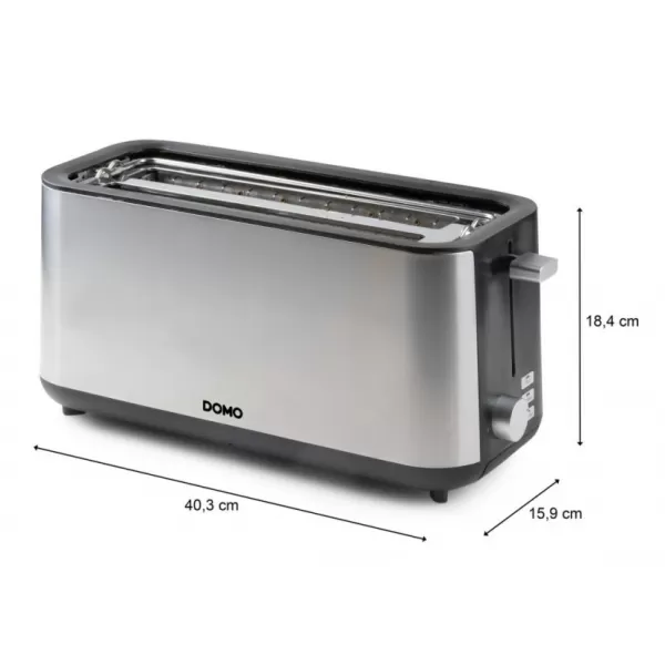 Topinkovač nerez s rozpékačem DOMO DO967T