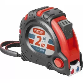 Metr svinovací 2m x 16mm s magnety na háčku, pryžový obal EXTOL PREMIUM 3122