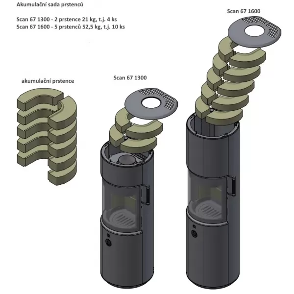 Krbová kamna SCAN 67 1600