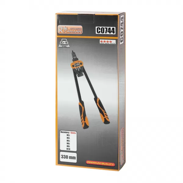 Nýtovací kleště čelní pákové na maticové nýty M3-M10, 330 mm RICHMANN PC0744