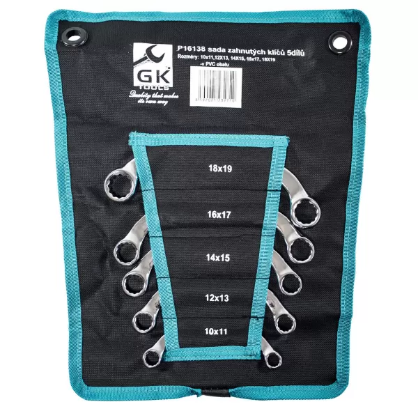 Sada očkových zahnutých klíčů 5 dílů GK TOOLS P16138