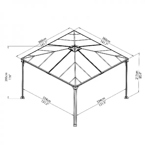 Zahradní altán Palram Palermo 3600
