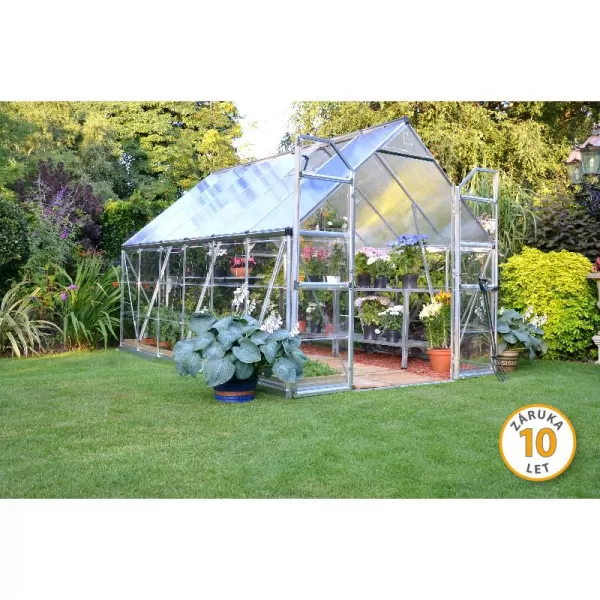 Polykarbonátový skleník Balance 8x12 silver