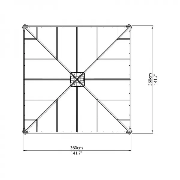 Zahradní altán Palram Palermo 3600