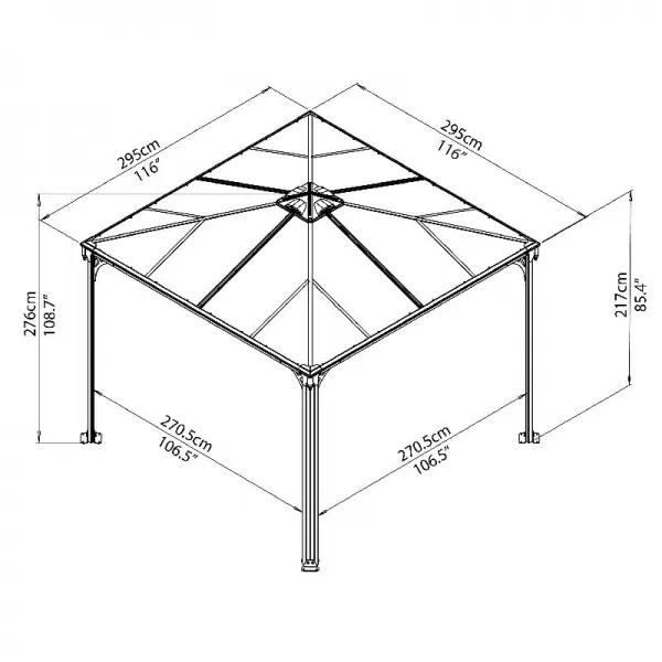Zahradní altán Palram Palermo 3000