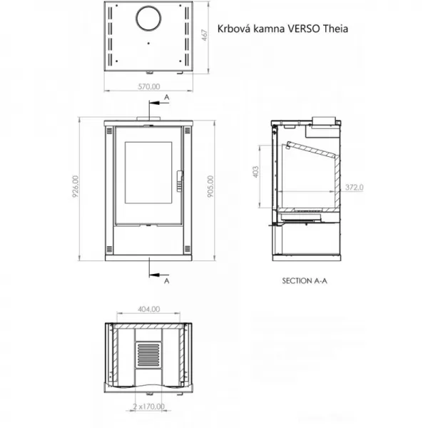 Krbová kamna VERSO Theia