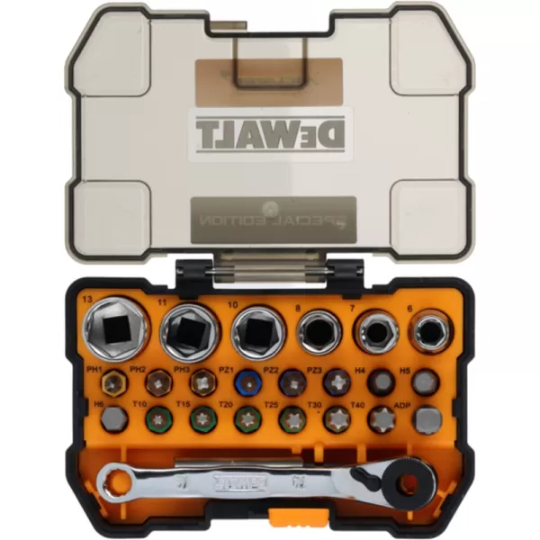 24dílná sada bitů a hlavic McLaren DeWALT DT70906