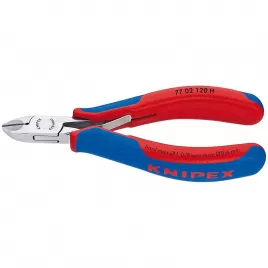 Boční štípací kleště pro elektroniku s vsazeným karbidovým břitem Knipex 77 02 120 H
