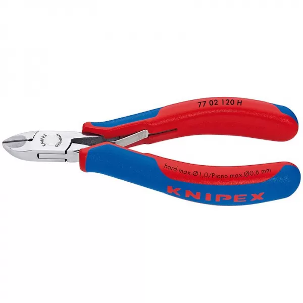 Boční štípací kleště pro elektroniku s vsazeným karbidovým břitem Knipex 77 02 120 H