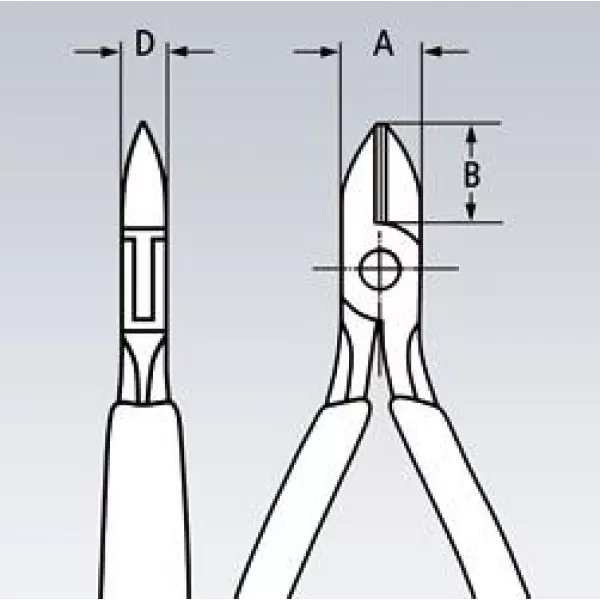 Boční štípací kleště pro elektroniku ESD Knipex 77 02 115 ESD