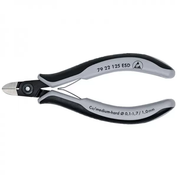Přesné boční štípací kleště na elektroniku ESD Knipex 79 22 125 ESD