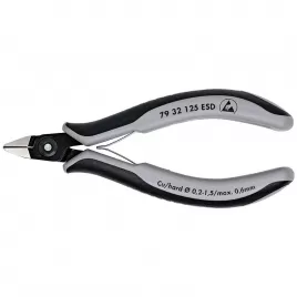 Přesné boční štípací kleště na elektroniku ESD Knipex 79 32 125 ESD