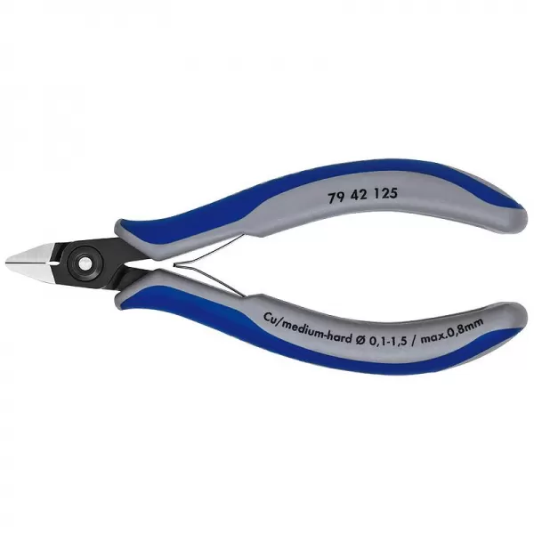 Přesné boční štípací kleště na elektroniku Knipex 79 42 125