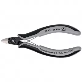 Přesné boční štípací kleště na elektroniku ESD Knipex 79 42 125 ESD