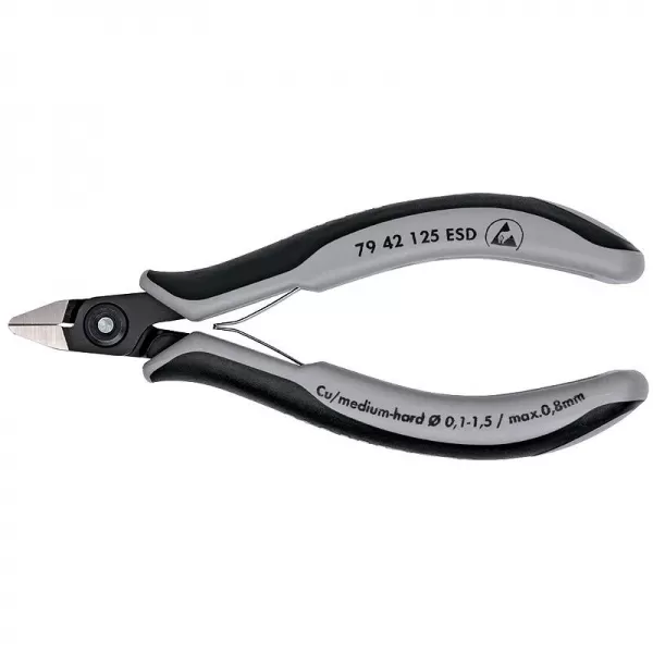 Přesné boční štípací kleště na elektroniku ESD Knipex 79 42 125 ESD