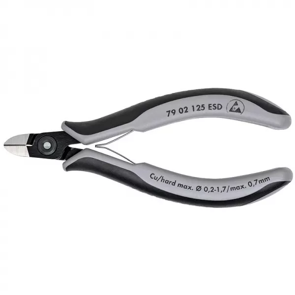 Přesné boční štípací kleště na elektroniku ESD Knipex 79 02 125 ESD