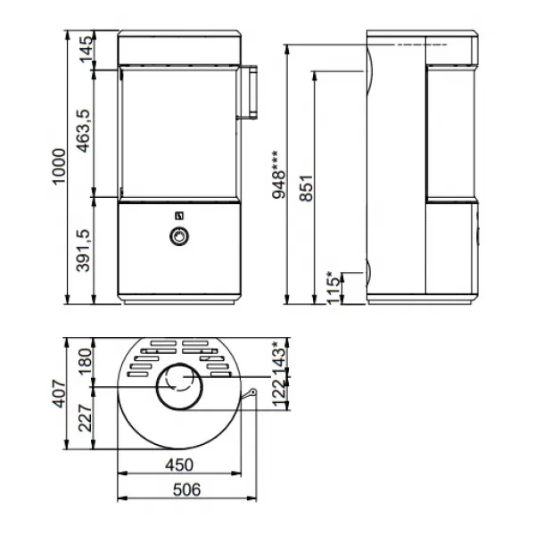 Krbová kamna SCAN 67 1000