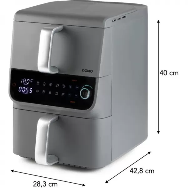 Dvojitá horkovzdušná fritéza 3,5+6,5l DOMO DO549FR