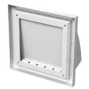 PVC větrací mřížka bez příruby se samotížnou klapkou 154x154 mm, bílá DALAP 8588