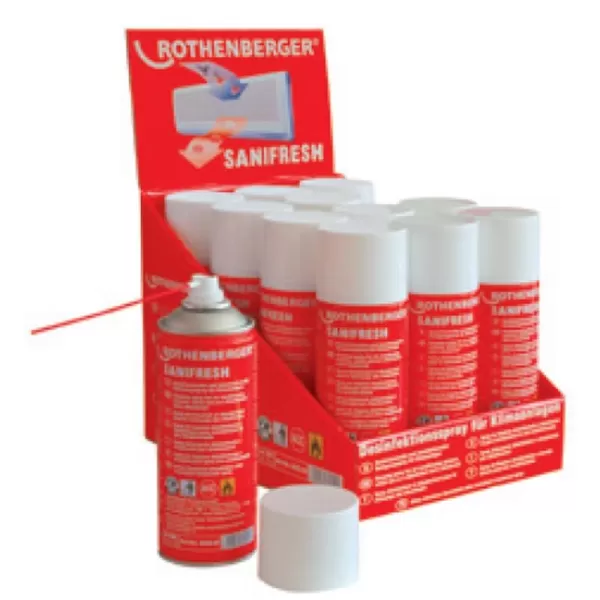 Desinfekční čistící sprej ROTHENBERGER Sanifresh 12 x 400 ml