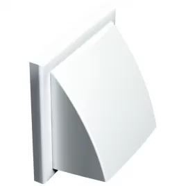 PVC větrací mřížka bez příruby se samotížnou klapkou 154x154 mm, bílá DALAP 8588