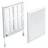 PVC mřížka bez příruby s mechanicky ovládanou žaluzií 250x250 mm, bílá DALAP 8580
