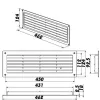 PVC dveřní ventilační mřížka s regulací 462x124 mm, hnědá DALAP 85011