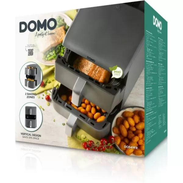 Dvojitá horkovzdušná fritéza 3,5+6,5l DOMO DO549FR