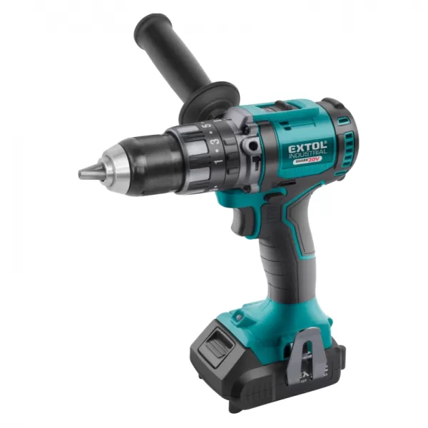 Aku vrtací šroubovák s příklepem 20V 1x2,0Ah SHARE20V BRUSHLESS EXTOL INDUSTRIAL 8791802