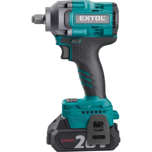 Aku utahovák rázový 1/2" 20V/2,0Ah SHARE20V, 500Nm, BRUSHLESS EXTOL INDUSTRIAL 8791814