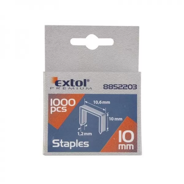 Spony do sponkovací pistole 14mm 11,3x0,52x0,70mm EXTOL PREMIUM 8852505