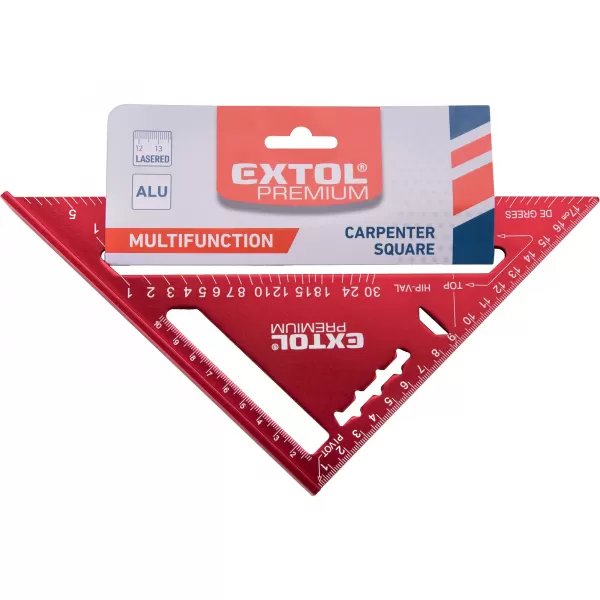 Úhelník tesařský/truhlářský víceúčelový, 180mm, kov Extol Premium 8825100