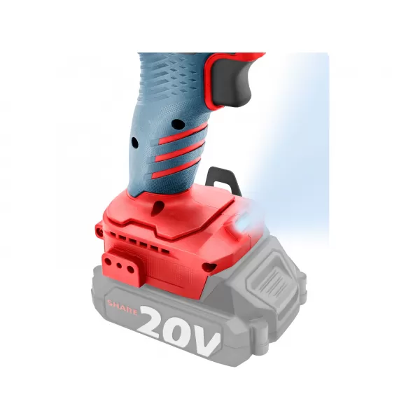 Aku vrtací šroubovák s příklepem 20V/bez aku SHARE20V, BRUSHLESS Extol Premium 8891807