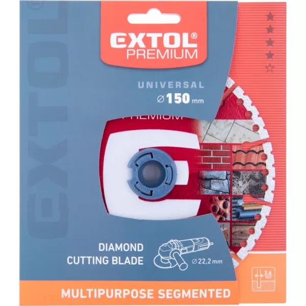 Kotouč řezný diamantový MULTI univerzální, 150x22,2x2,6mm EXTOL PREMIUM 8803002