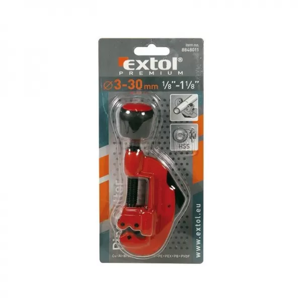 Řezač trubek s odhrotovačem průměr 3-30mm EXTOL PREMIUM 8848011