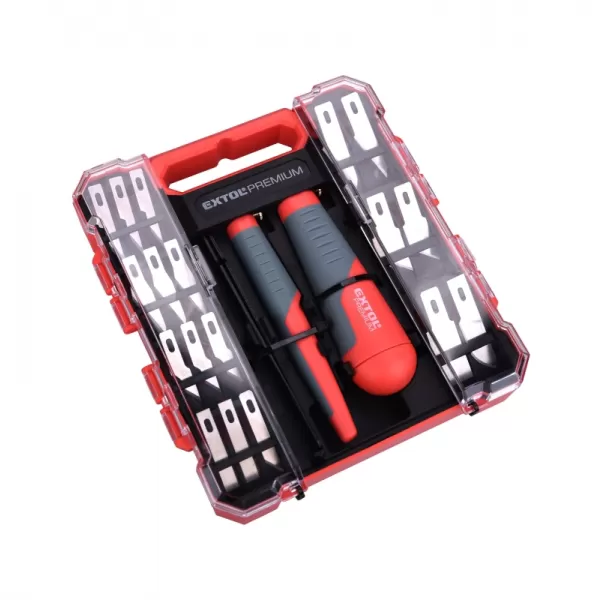 Nože na vyřezávání sada 21ks s pinzetou EXTOL PREMIUM 8855196