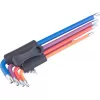 L-klíče TORX prodloužené barevné, sada 9ks, s kuličkou, T10-50, S2 EXTOL PREMIUM 8819416