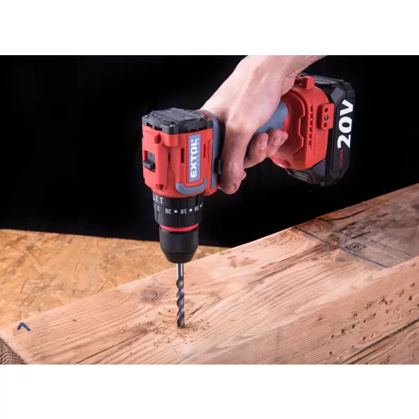 Aku vrtačka s příklepem 20V 1x2,0Ah SHARE20V BRUSHLESS EXTOL PREMIUM 8891808