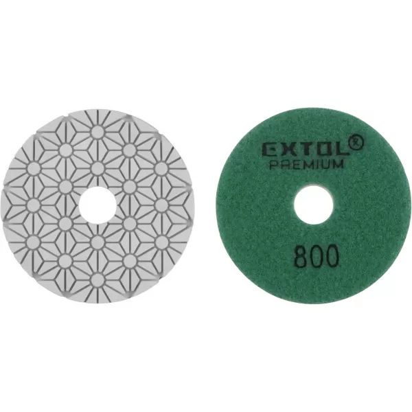 Kotouč diamantový leštící na obklady, 100mm, P800, suchý zip Extol Premium 8803097