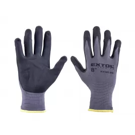 Rukavice nylonové, bezešvé, polomáčené v nitrilu, velikost 8' Extol Premium 8856680