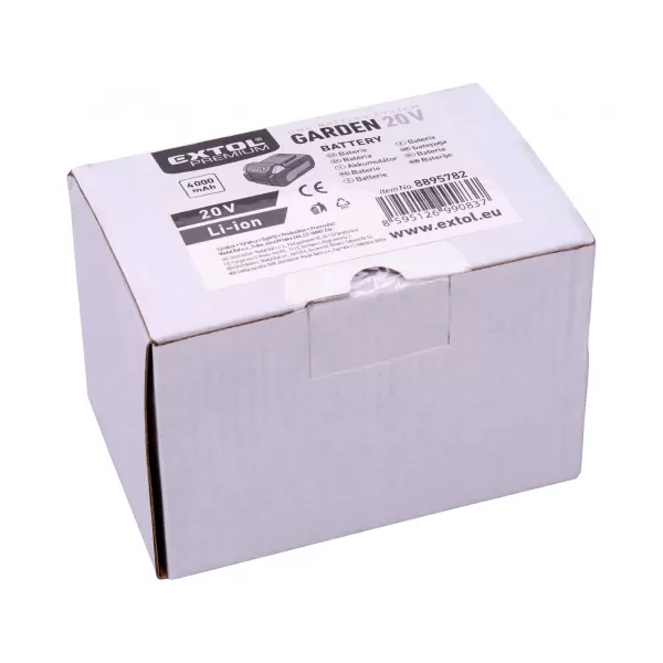 Akumulátor 20V/4,0 Ah GARDEN20V EXTOL PREMIUM 8895782