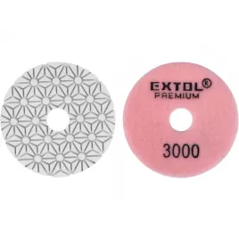 Kotouč diamantový leštící na obklady, 100mm, P3000, suchý zip Extol Premium 8803099