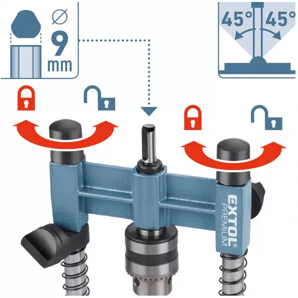 Stojan na vrtačku se sklíčidlem EXTOL PREMIUM 8807005
