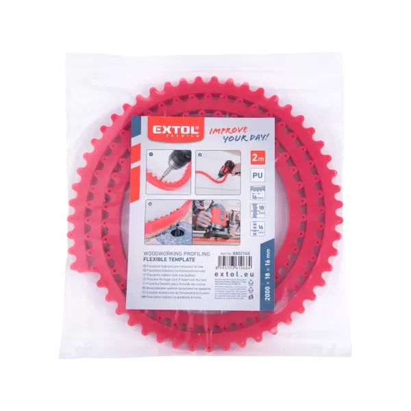 Šablona flexibilní pro frézování křivek, 2000x18x16mm EXTOL PREMIUM 8802140