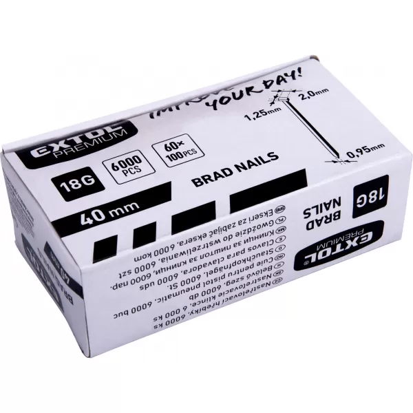 Hřebíky nastřelovací 6000 ks 40 mm EXTOL PREMIUM 8862617