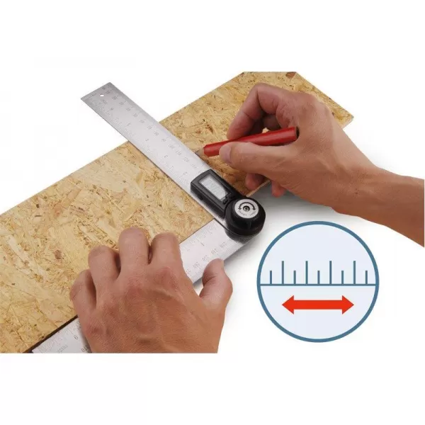 Digitální úhloměr s pravítkem EXTOL PREMIUM 8823510