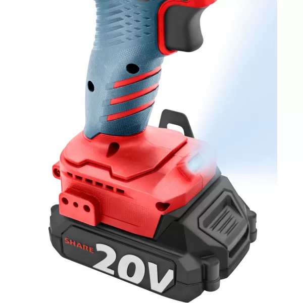 Aku vrtačka s příklepem 20V 1x2,0Ah SHARE20V BRUSHLESS EXTOL PREMIUM 8891808